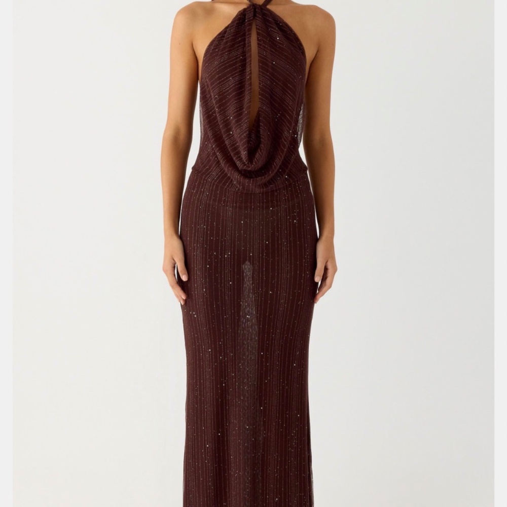 PEPPERMAYO Haylan Sparkle Mesh Maxi Dress